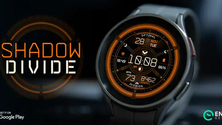 Shadow Divide - animated face feature graphic
