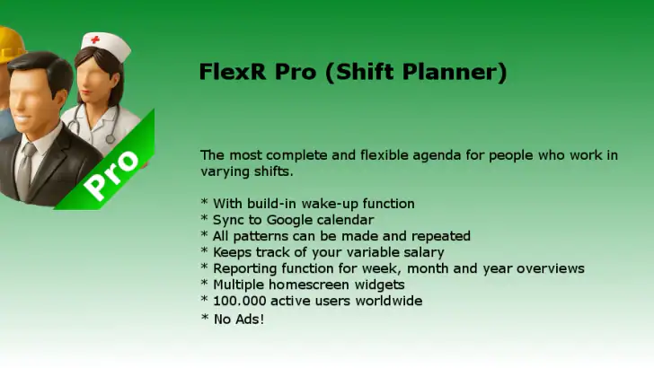 Shift Work Calendar - FlexR feature graphic