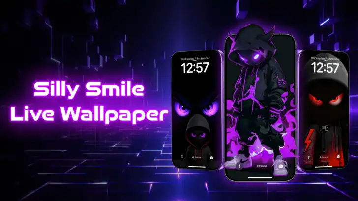 Silly Smile Live Wallpaper App feature graphic