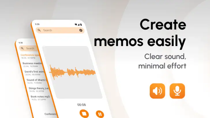 Simple Voice Recorder feature graphic