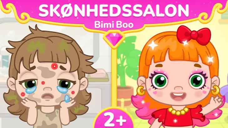 Skønhedssalon-spil for børn 2+ feature graphic