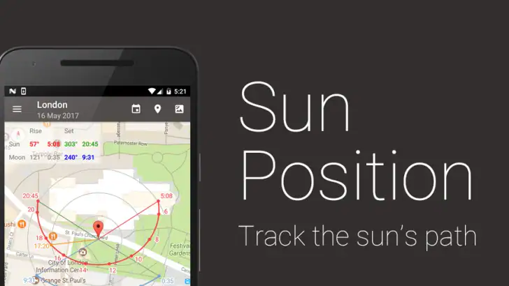 Sun Position: Sunrise/set PRO feature graphic