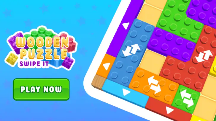 Swipe It: Board Wooden Puzzle feature graphic