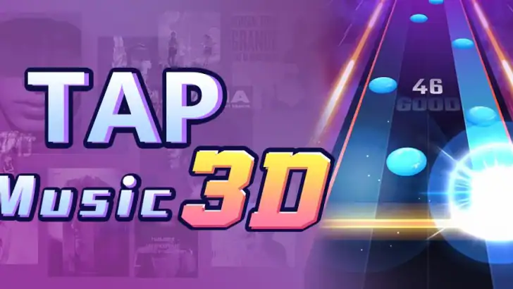 Tap Music 3D feature graphic