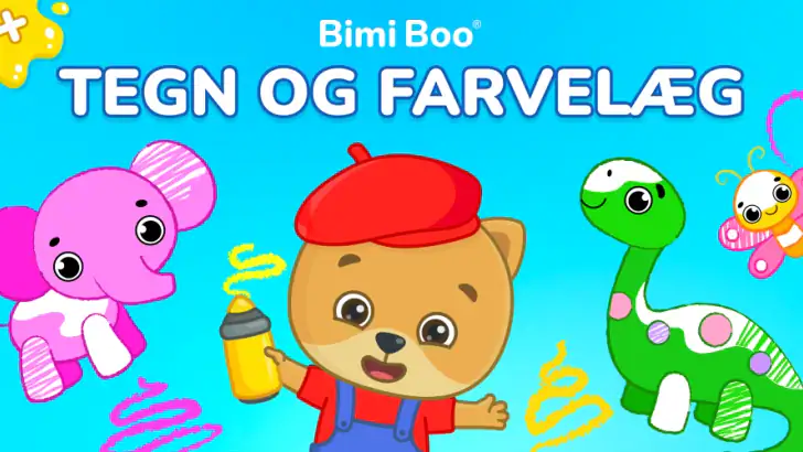 Tegnespil for børn - malebog feature graphic