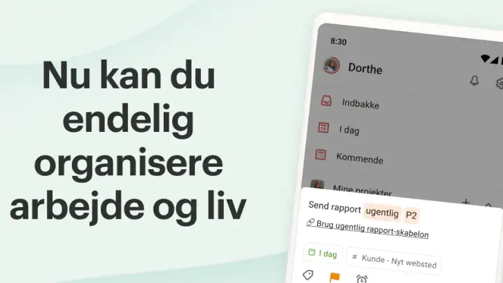 Todoist: Opgaveliste, kalender feature graphic