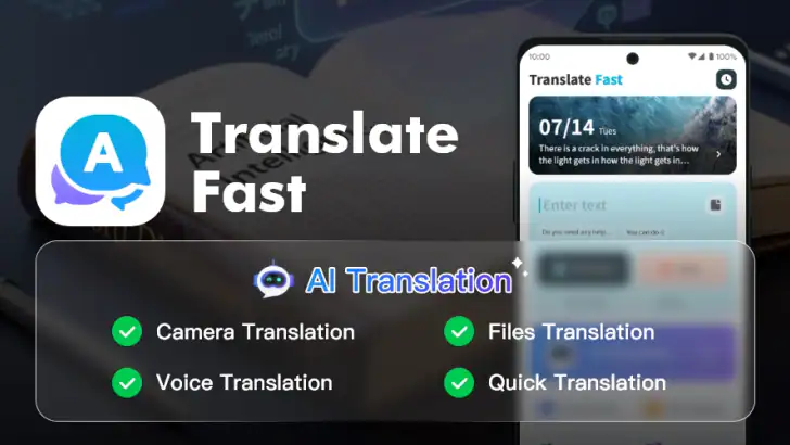 Translate Fast : AI Translator feature graphic