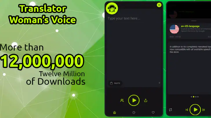 Translator Woman's Voice - TTS feature graphic