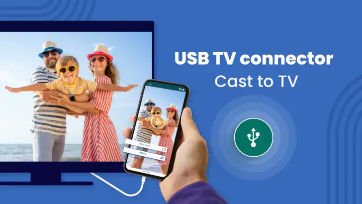 USB Screen Share - Phone to TV feature graphic
