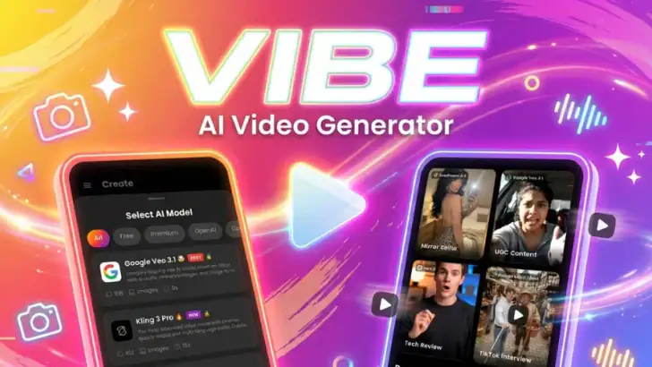 VIBE - AI Video Generator Pro feature graphic