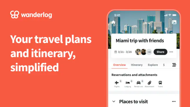 Wanderlog - Trip Planner App feature graphic