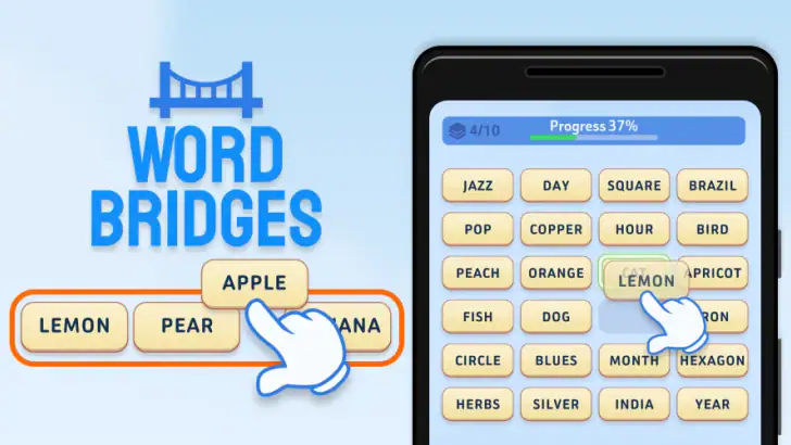 Word Bridges Logic Connections feature graphic