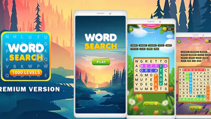 Word Search Game: Offline feature graphic