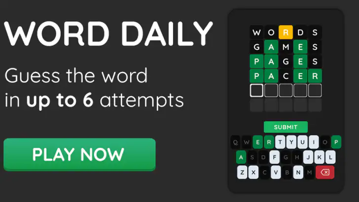 Wordly: Daily Word Puzzle feature graphic