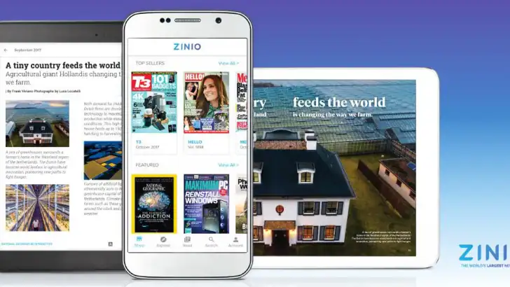 ZINIO - Bladkiosk feature graphic