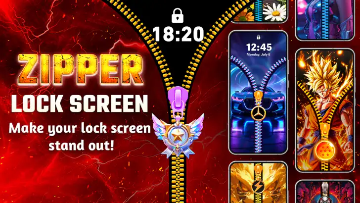 Zipper Lock Screen, Wallpapers feature graphic