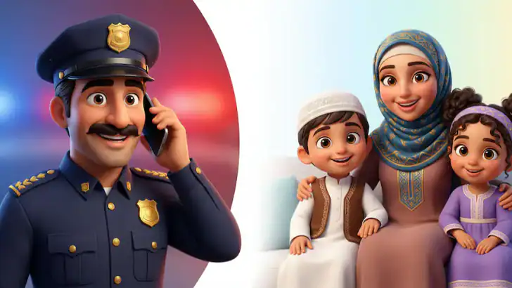 شرطة الأطفال - مكالمة وهمية feature graphic