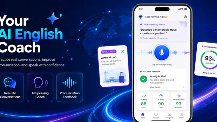 AI Learning: English Practice feature graphic
