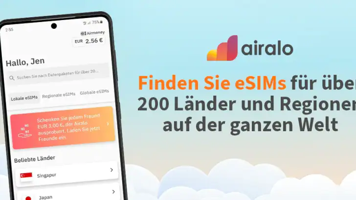 Airalo: eSIM-Reisen & Internet feature graphic