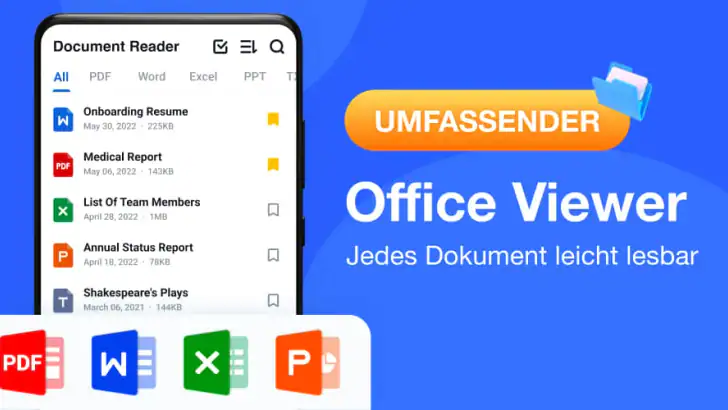Alle Dokumente Leser: PDF, XLS feature graphic