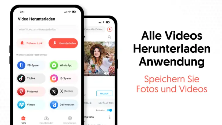 Alle Video Downloader App feature graphic