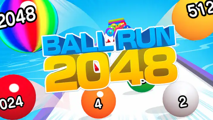 Ball Run 2048: merge number feature graphic