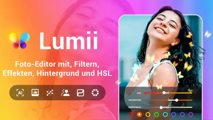 Bilder Bearbeiten - Lumii feature graphic
