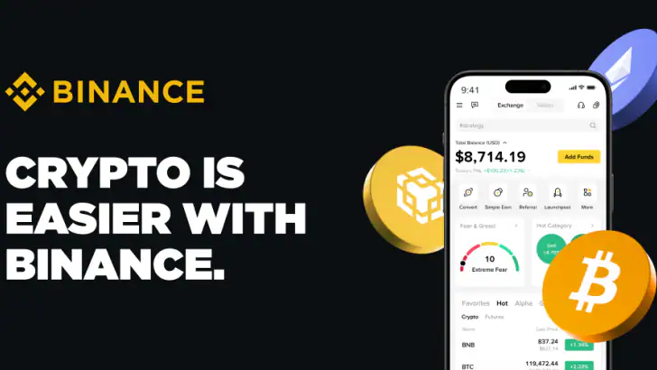 Binance: Buy Bitcoin & Crypto feature graphic