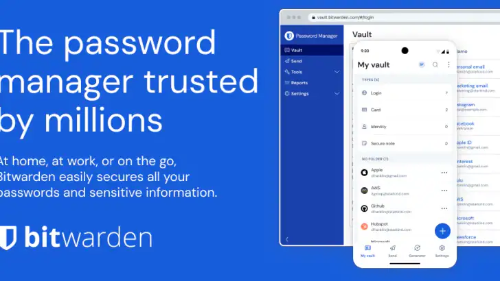 Bitwarden Passwortmanager feature graphic