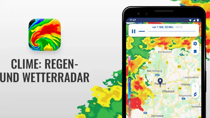 Clime: Regen- und Wetterradar feature graphic