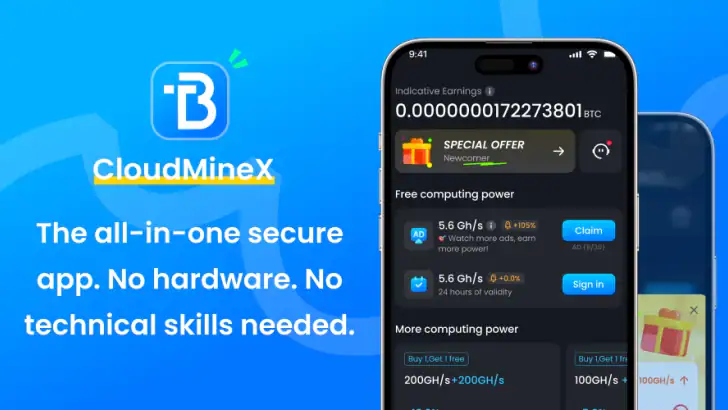 CloudMineX-Mining-App feature graphic