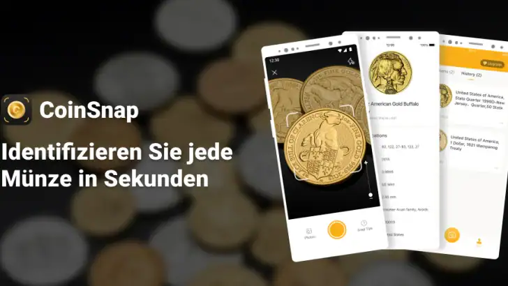 CoinSnap: Münzwert bestimmen feature graphic