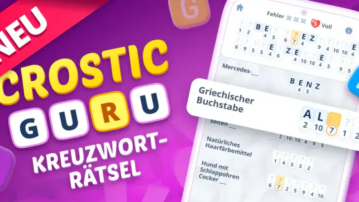 Crostic Guru - Kreuzworträtsel feature graphic