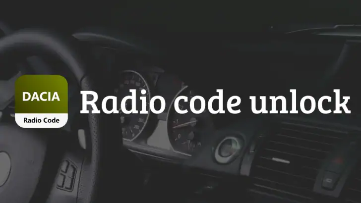 Dacia Radio Code feature graphic