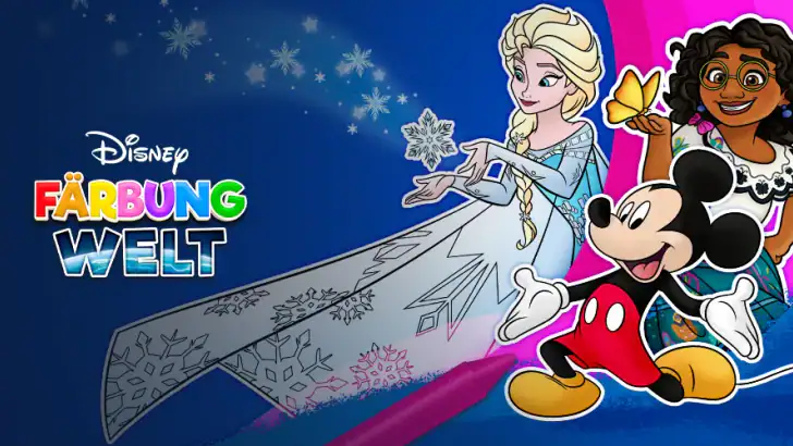 Disney Färbung Welt feature graphic