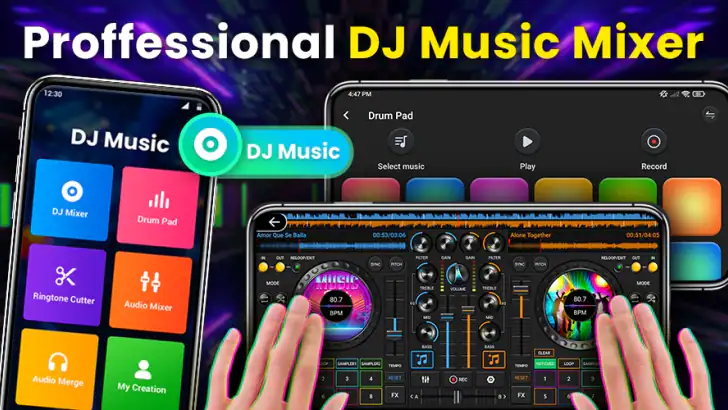 DJ-Musikmixer - 3D-DJ-Remix feature graphic