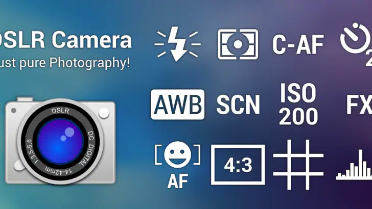 DSLR Camera Pro feature graphic