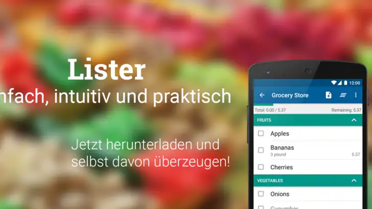 Einkaufsliste — Lister feature graphic