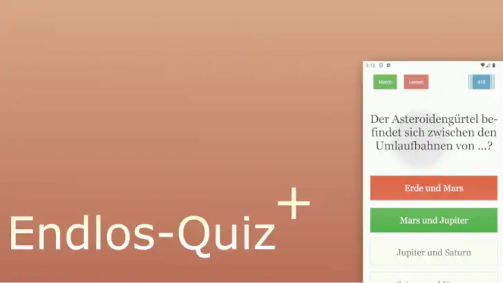 Endlos-Quiz Pro feature graphic