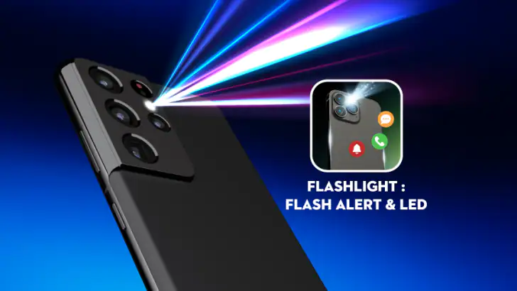 Flashlight : Flash Alert & LED feature graphic