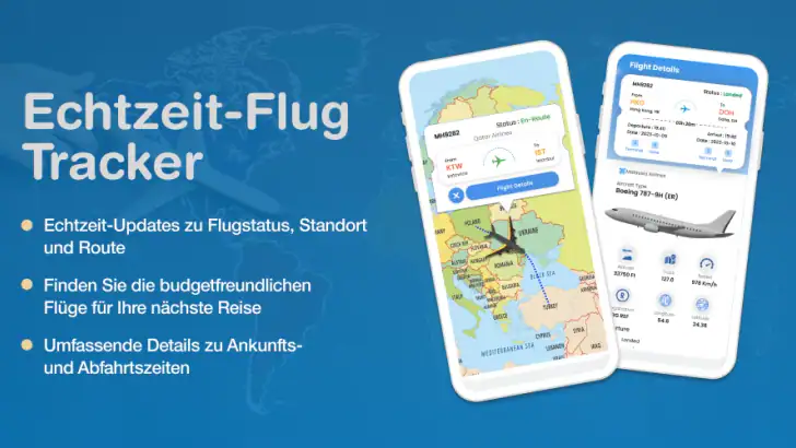 Flugverfolgung in Echtzeit feature graphic