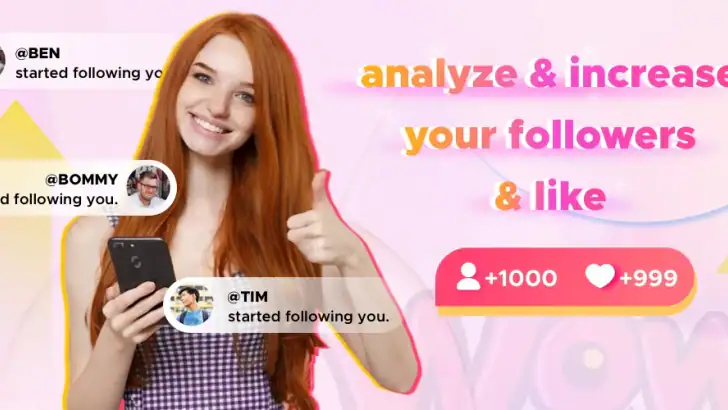 Followers & Like -TikTracker feature graphic