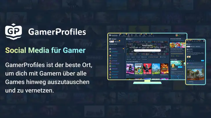 GamerProfiles: Share & Connect feature graphic