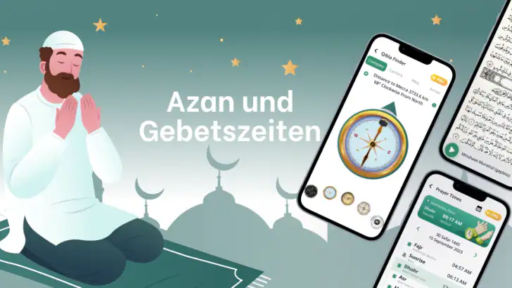 Gebetszeiten, Azan und Qibla feature graphic