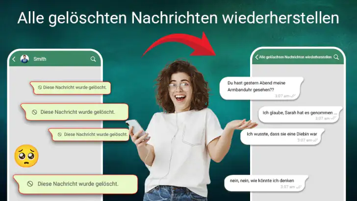 Gelöschte Nachrichten Sichern feature graphic