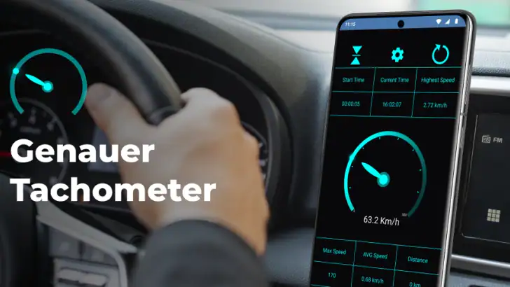 Geschwindigkeitsmesser GPS feature graphic