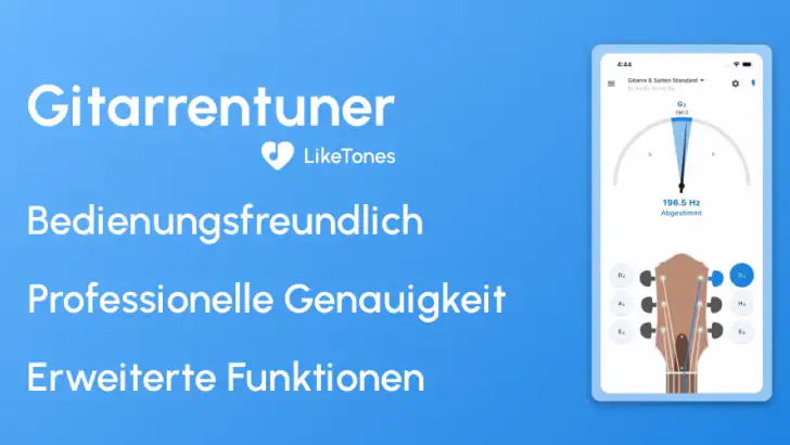Gitarre Stimmgerät - LikeTones feature graphic