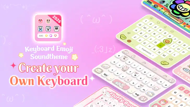Keyboard Emoji & Sound Themes feature graphic