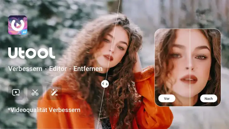 KI Video Verbessern - Utool feature graphic