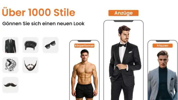 Klug Männer Jacke Foto Editor feature graphic